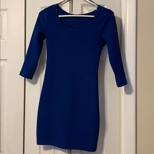 Three quarter sleeve mini dress